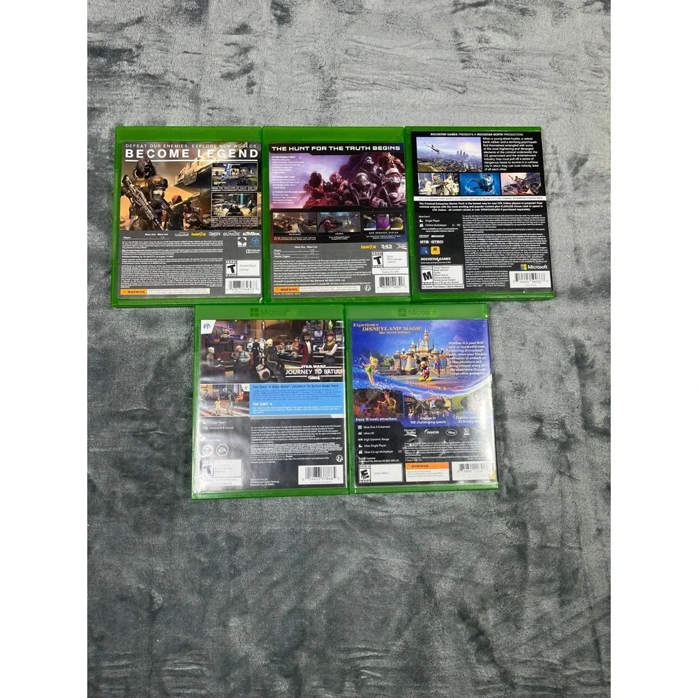 Lot of 5‎ Xbox One Games - Halo, Destiny, Grand Theft Auto 5, Sims Bundle ✅